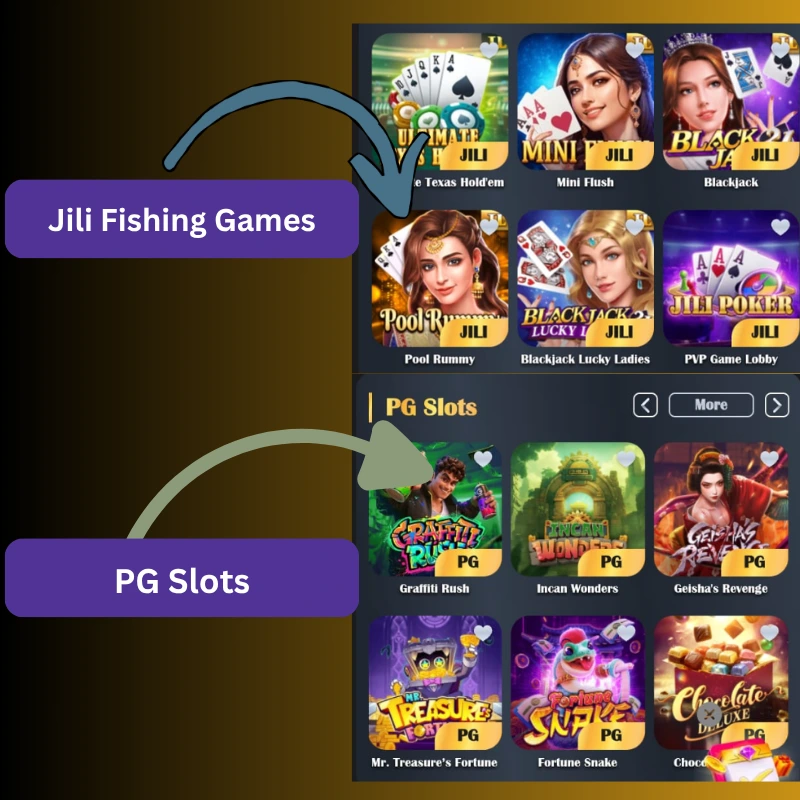 game categories in the game
