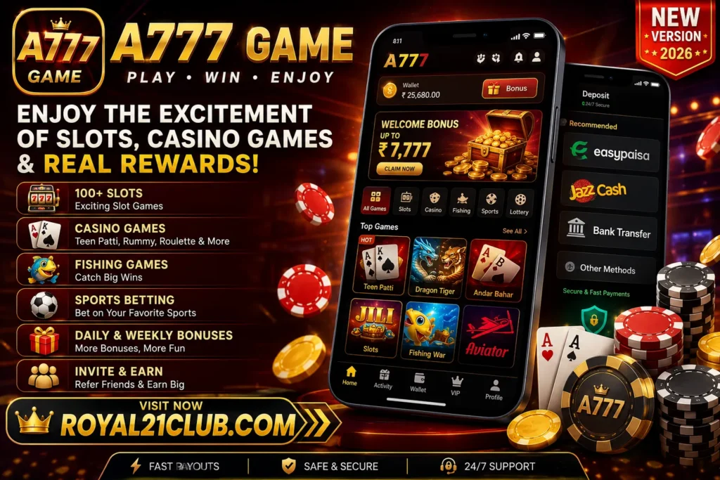 A777 Game Download Apk Front Page